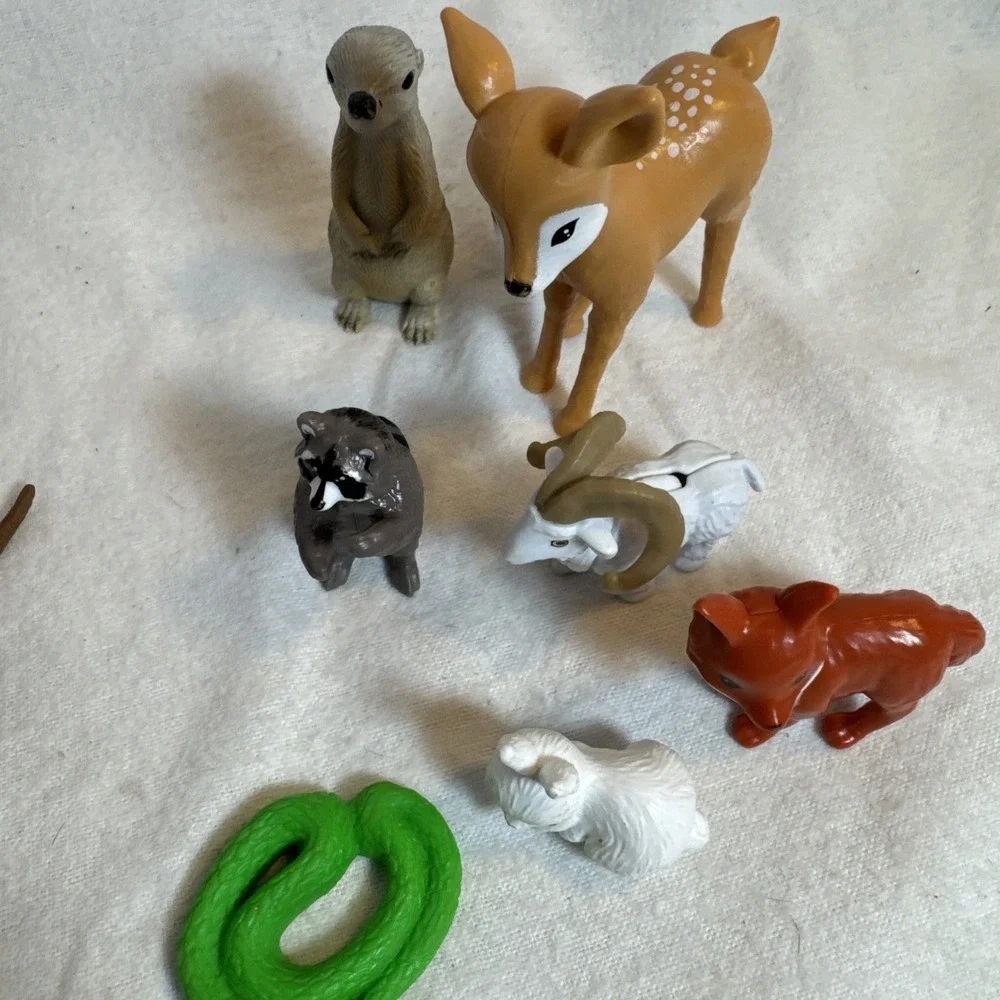 Yowie & Others Animals Lot Of 12 Hippo Elephant Frog Bird Chameleon Fox Deer Ram